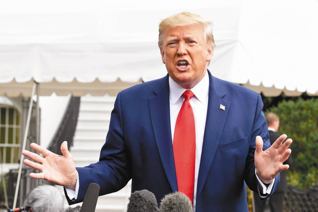 图为美国总统川普。 (美联社)