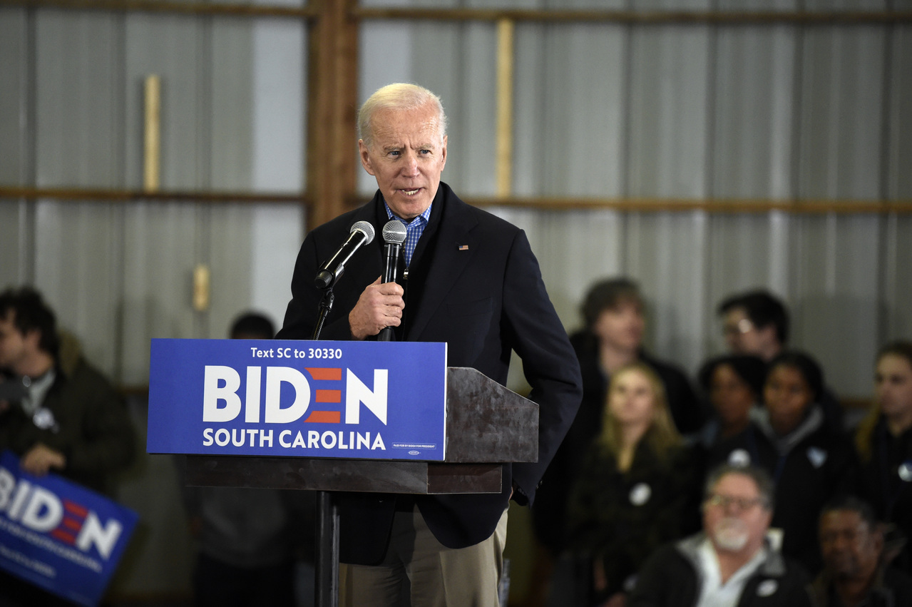 白登在南卡州参加竞选活动