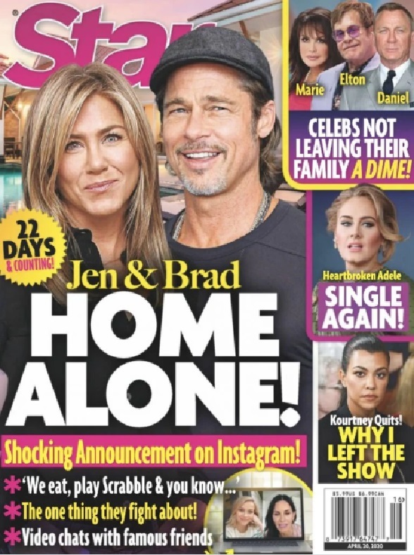 布莱德彼特与珍妮佛安妮丝顿被指居家防疫期间借机重燃爱火